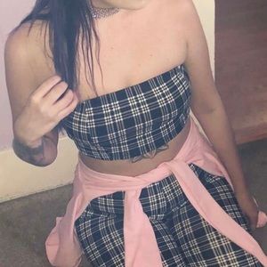 FashionNova 2 Piece Plaid Set